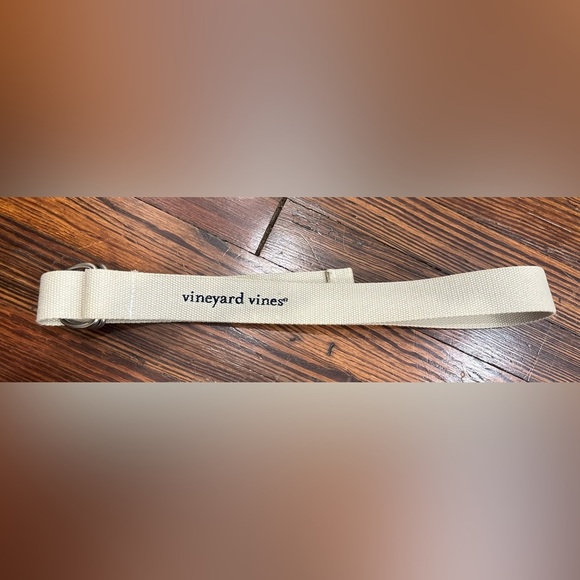 Vineyard Vines NWOT Canvas Embroidered Logo Classic Preppy Belt Sz L Rn2318245 - Picture 1 of 6